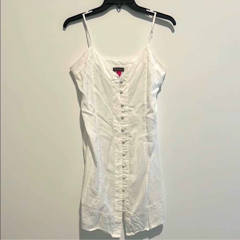 Vince Camuto White Fitted Camisole Mini Dress